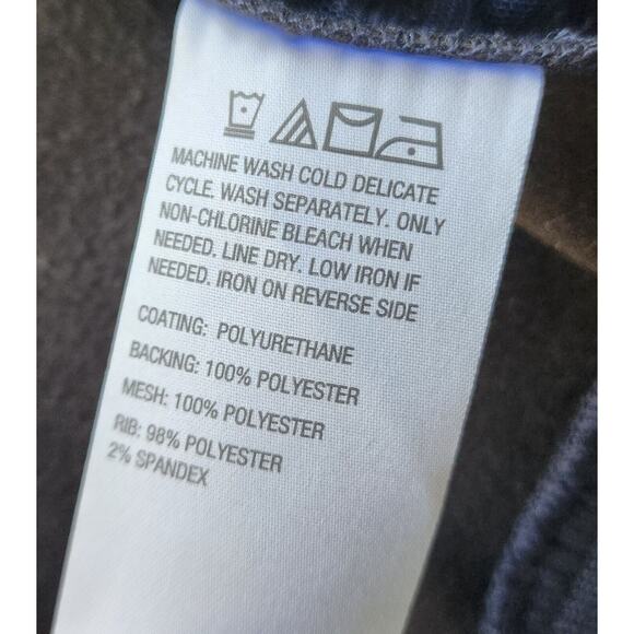 Jacket-Colleen Lopez-Navy Blue-Zipper-Unique Design-Faux Leather-Size LRG - Picture 9 of 15